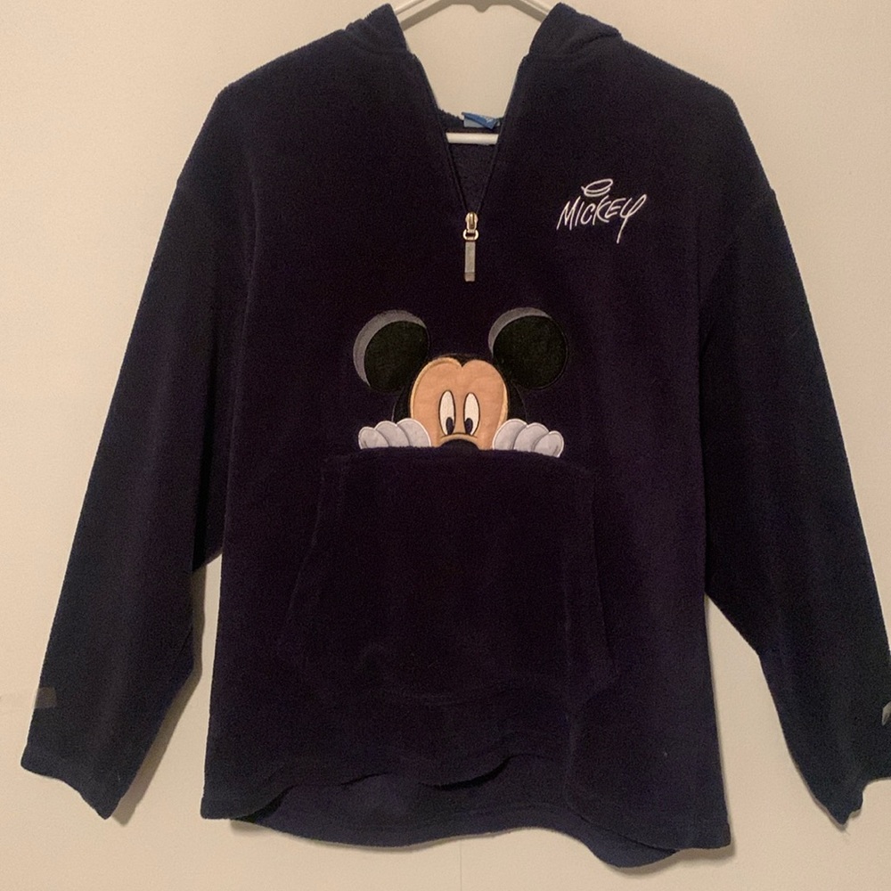 Disney Vintage Women’s Hooded Long Sleeve Fleece Pullover
